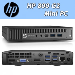 HP ELITEDESK 800 G2 mini PC * Core i5-6600T quad core 4x 3.5GHz 6MB cache, 16GB RAM,  SSD 512GB, no optic, alimentator + WIN 10 PRO